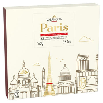 Coffret Paris - 32 Carrés Noir & Lait - 160 g