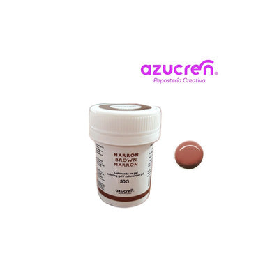 Colorant gel marron Azucren 30g pour pâtisserie, pâte à sucre et confiserie
