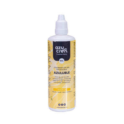 Flacon de 100 ml de colorant jaune liposoluble en gel pour chocolat et confiserie