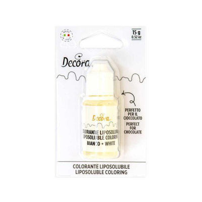 Colorant Liposoluble 100% Alimentaire - 15G - Blanc - DECORA