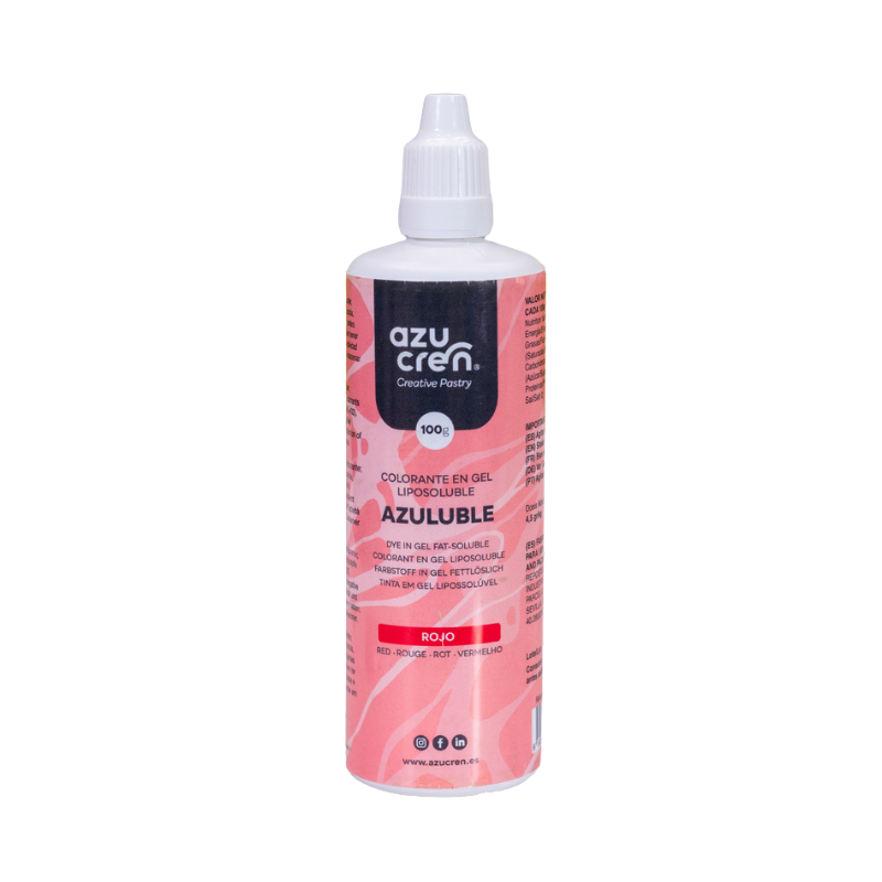 Colorant rouge liposoluble en gel 100 ml pour chocolat et confiserie