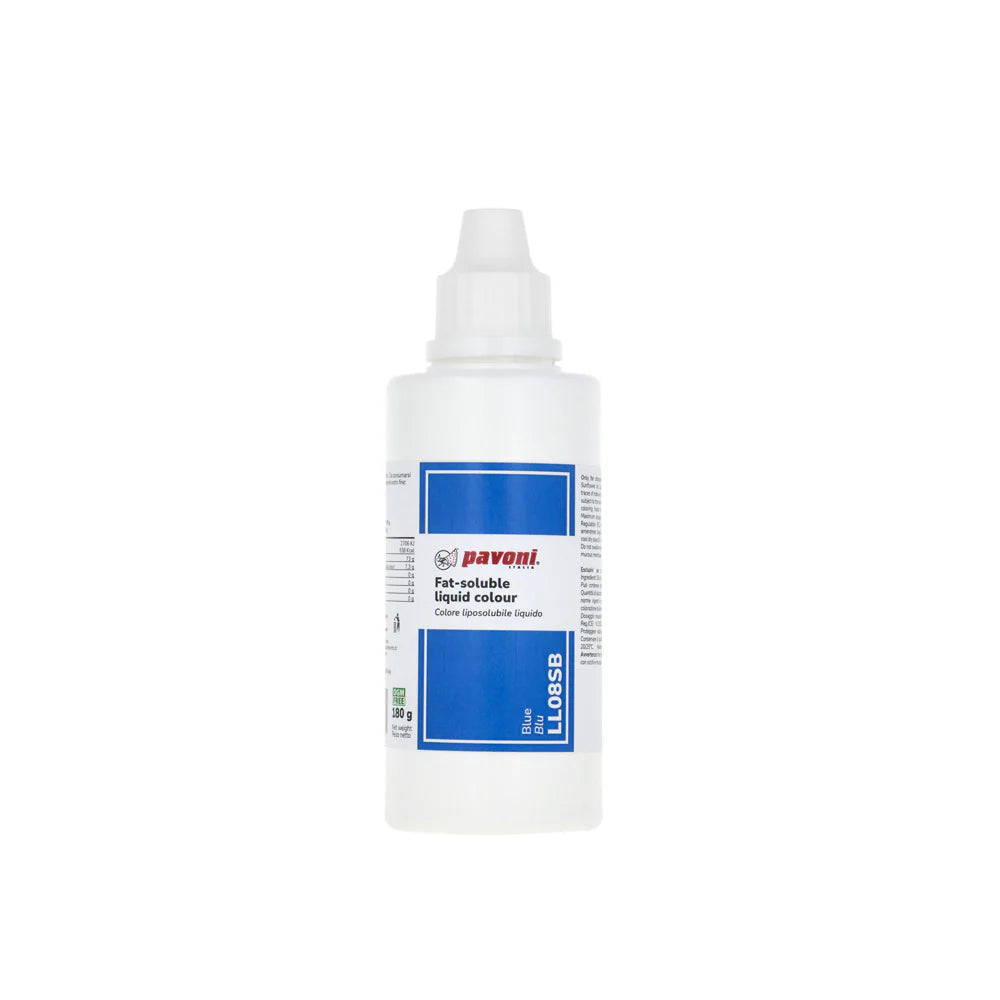 Blue Oil-Soluble Liquid Food Coloring 180 g - Pavoni