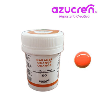 Colorant orange Azucren en gel 30g pour pâtisserie et pâte à sucre
