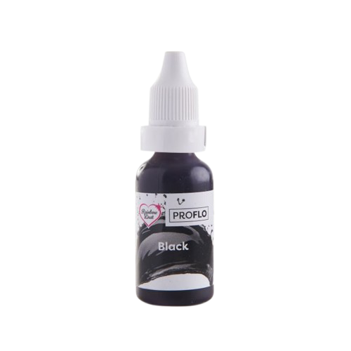 Flacon de colorant alimentaire liquide noir RD ProFlo Black 16 ml – Rainbow Dust