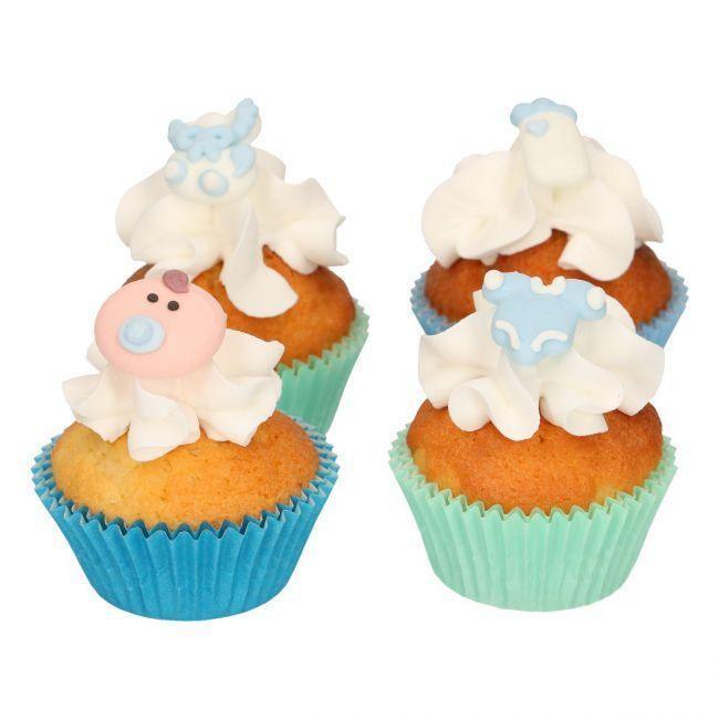 Décors en sucre Baby Boy Set/12 - FUN CAKES