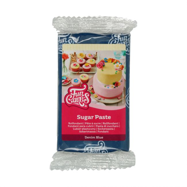 Pâte à sucre FunCakes bleu denim 250 g pour couverture et décoration de gâteau