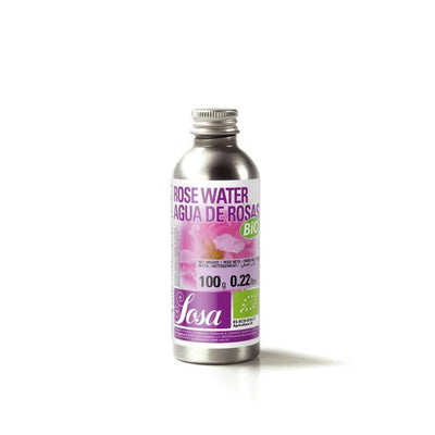Flacon de 100 g d'eau de rose biologique Sosa – arôme naturel alimentaire