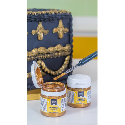 peinture comestible or, peinture alimentaire dorée, décoration gâteau or, colorant doré pâtisserie, Azucren or