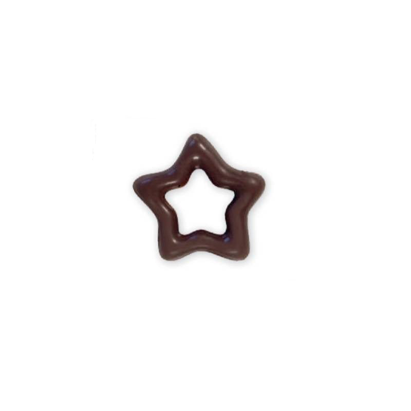 Étoile en chocolat noir Azucren – Décoration comestible 29x29,5 mm (boîte de 135 unités)