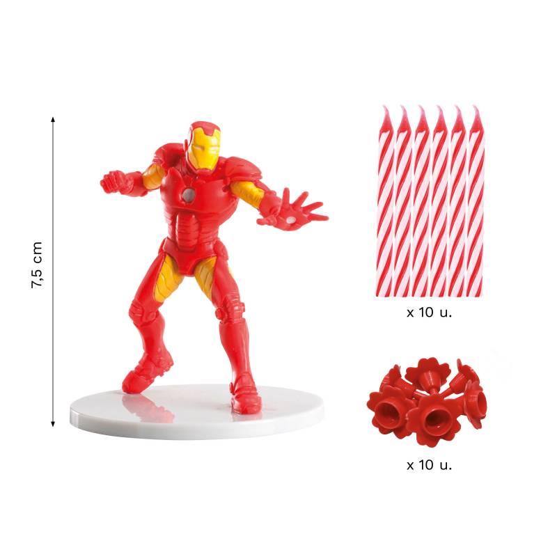 Figurine Iron Man & Set/10 Bougies - DEKORA