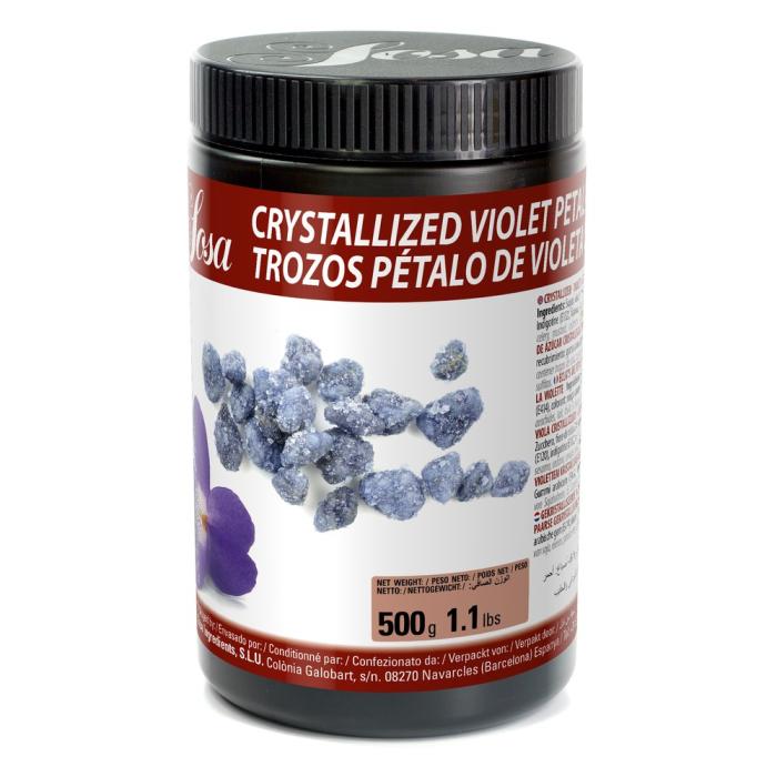Pot de 500 g de fleurs de violette cristallisées 1 mm – Sosa Ingredients