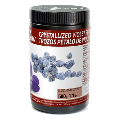 Pot de 500 g de fleurs de violette cristallisées 1 mm – Sosa Ingredients