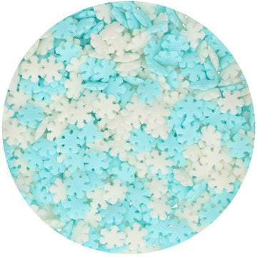 Flocons de Neige Blanc et Bleu