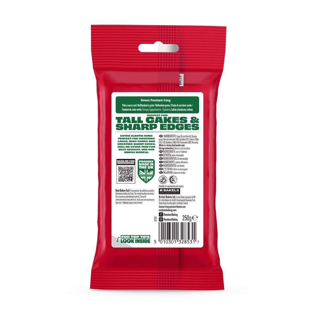 Pasta de Azúcar Renshaw - 250g Verde EXTRA