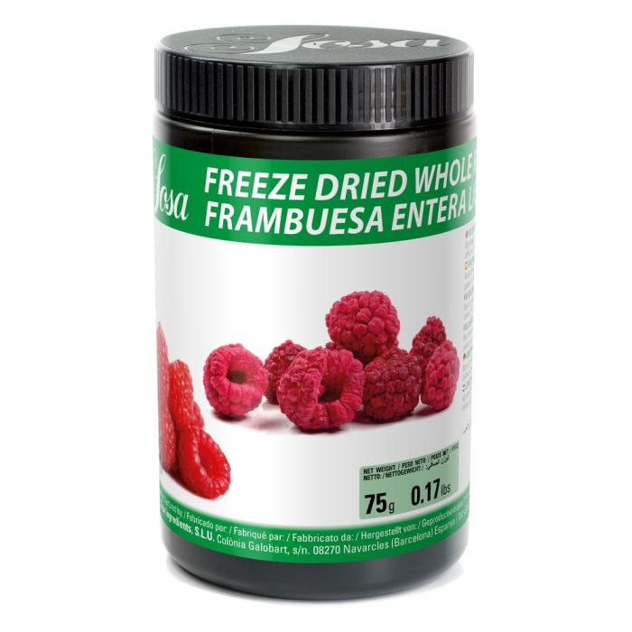 Framboises entières lyophilisées Sosa – pot 75 g