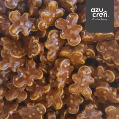 Décorations en sucre Azucren – mini bonhommes pain d’épices 90 g pour pâtisserie et Noël