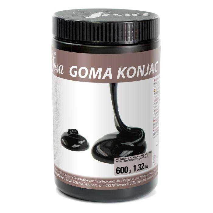 Pot de 600 g de gomme konjac Sosa, épaississant et gélifiant naturel pour sauces, gelées et pâtisseries