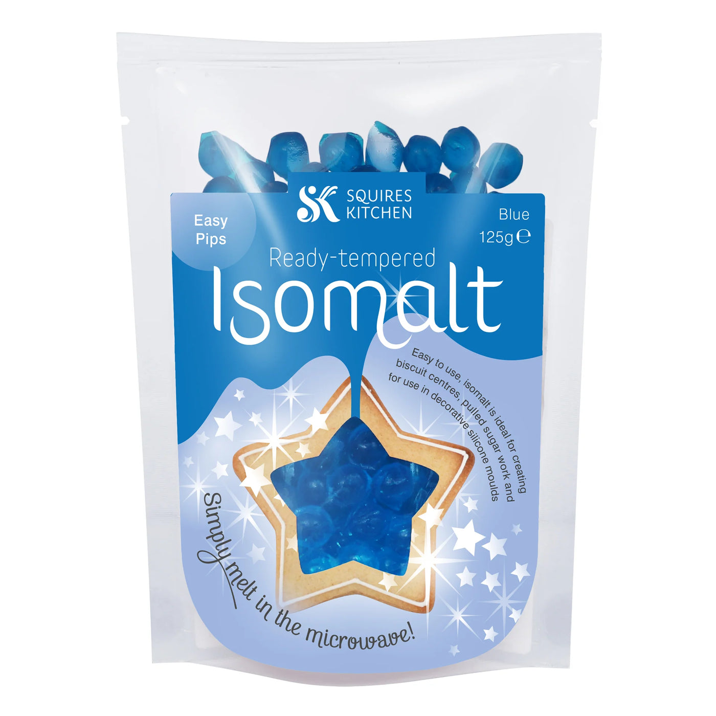 Isomalt bleu pré-tempéré 125 g Squires Kitchen Easy Pip
