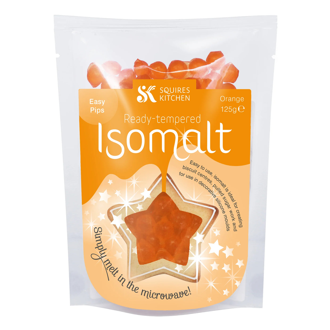 Isomalt Pré-Temperado Laranja 125 g
