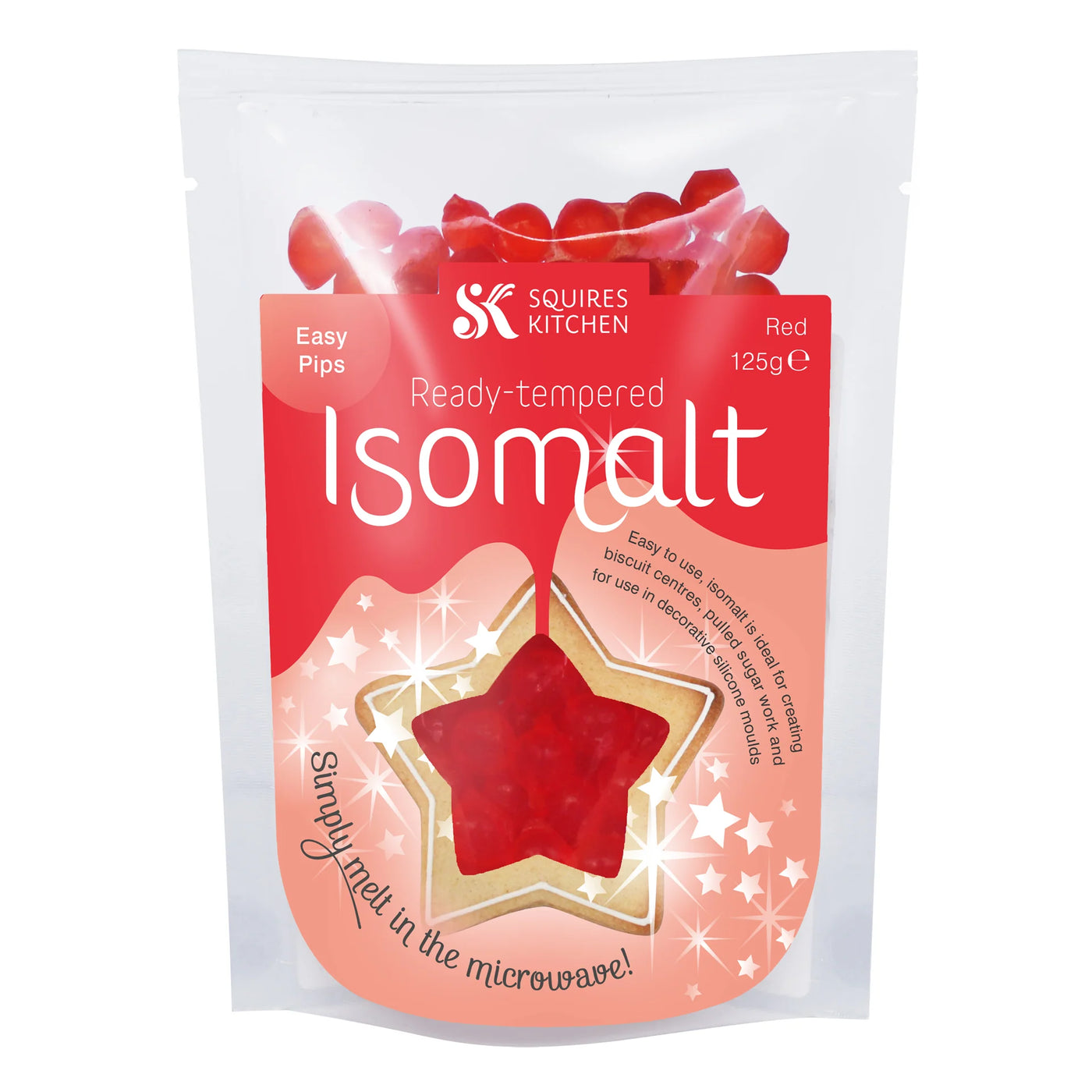 Isomalt Pré-Temperado Vermelho 125 g