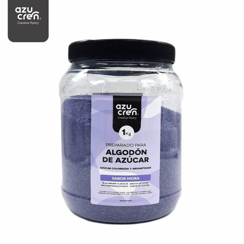 Sucre lilas aromatisé à la mûre pour barbe à papa Azucren 1kg