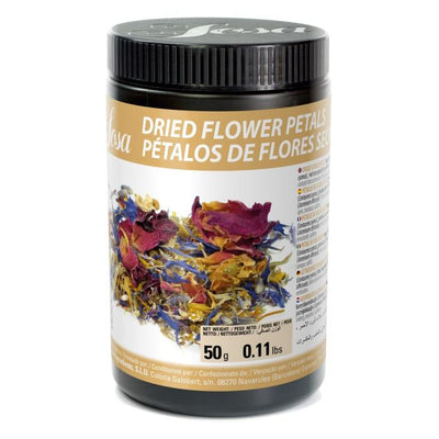 Pot de 50 g de fleurs séchées comestibles Sosa pour décoration de desserts