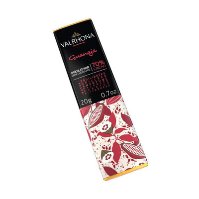 Mini tablette Valrhona Guanaja 70 % – chocolat noir intense et équilibré – 20 g