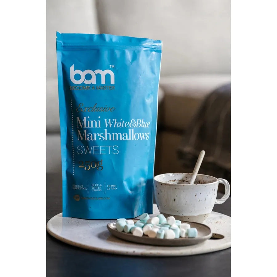 Mini Marshmallows - Vit & Blå 250g