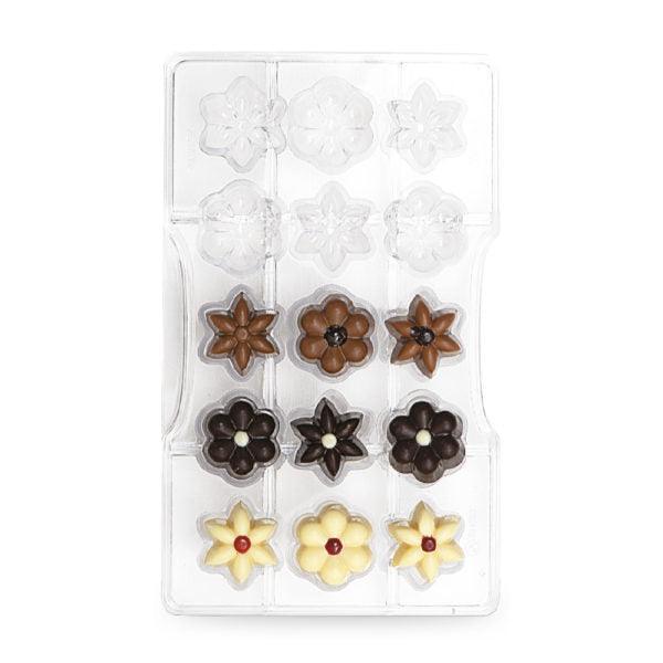 Form für 15 Pralinen - Blumen - DECORA