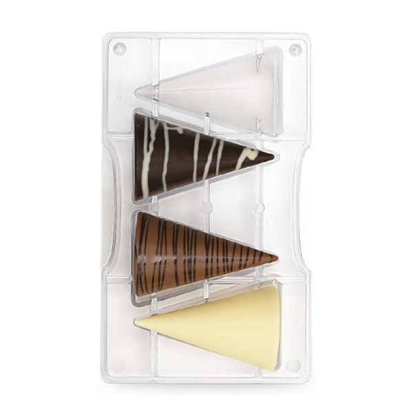 Moule 4 chocolats - Gros Cônes