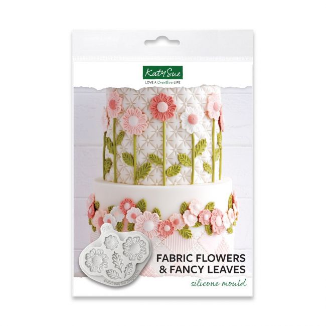 Moule Katy Sue - Fleurs en Tissu et Feuilles Fantaisie