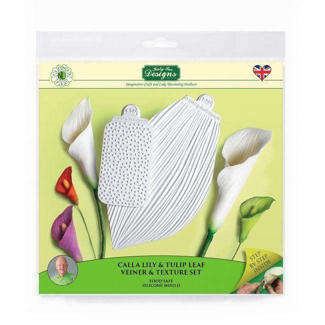 Moule Katy Sue - Lily & Tulip Leaf Vein & Texture Set