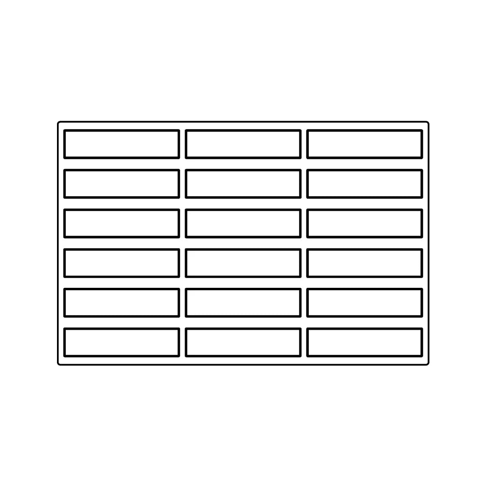 Moule LS07 Chocoflex – 18 Rectangles 90x22x10 mm