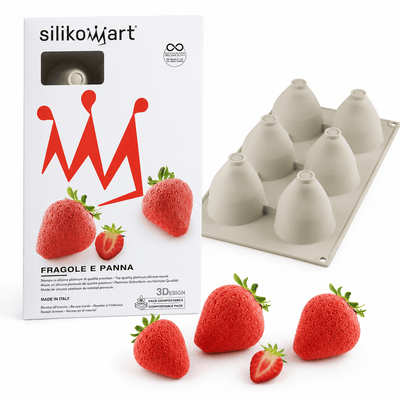 Moule Trompe l'oeil fraise 95ml - Fragole e Panna