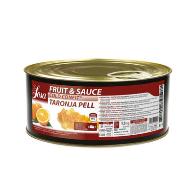 Zeste d’orange en dés 5x5 mm Sosa 1,5 kg – confit prêt à l’emploi
