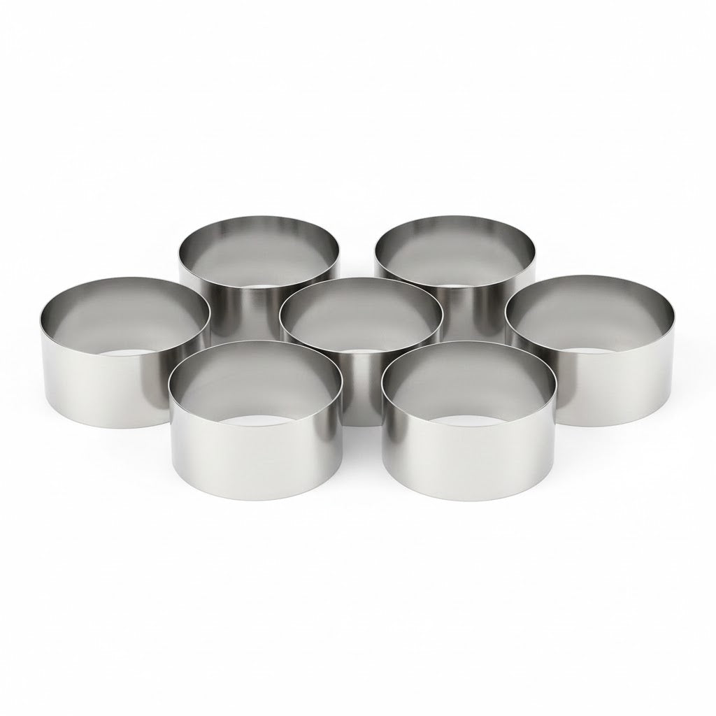 Pack de 6 Nonnettes Inox 80 x h 45 mm