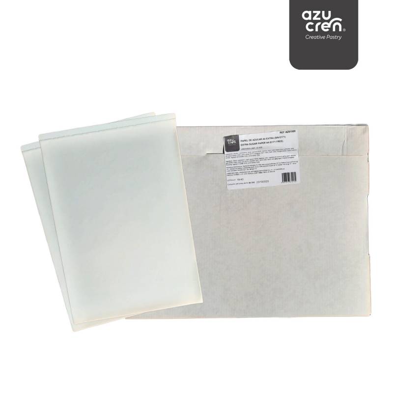 Feuilles de sucre Azucren format A4 sans E171 – paquet de 25 feuilles