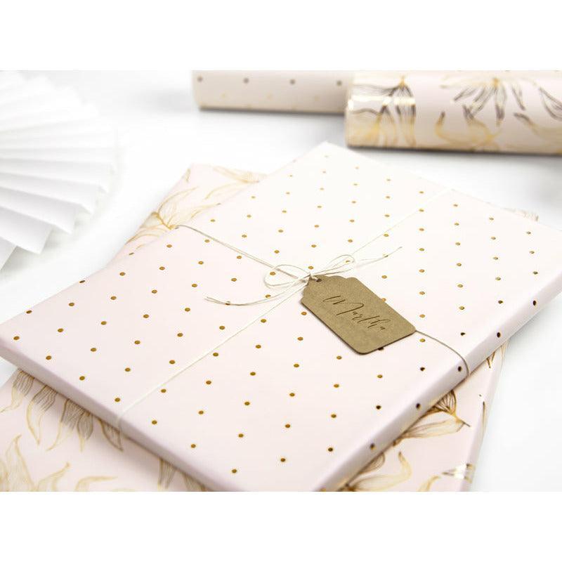 Papier Cadeau - Feuilles et Pois - 70x200 cm - PAS D'EXPEDITION : VENDU UNIQUEMENT en Click and Collect 🛍️ - PARTY DECO