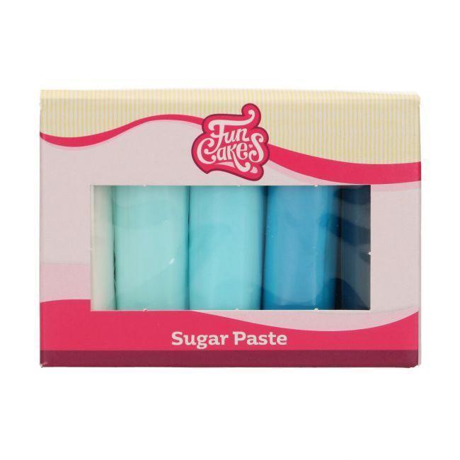 Pâte à Sucre Multipack Bleu 5x100g - FUN CAKES