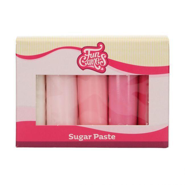 Pâte à Sucre Multipack Rose 5x100g - FUN CAKES