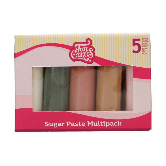 Pâte à Sucre Shimmering Garden 5x100g (Avec Paillettes)