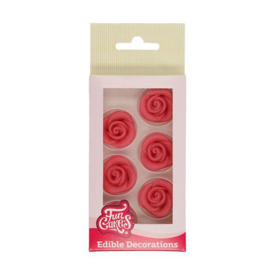 Pâte d'Amande - 6 Roses Rose - FUN CAKES