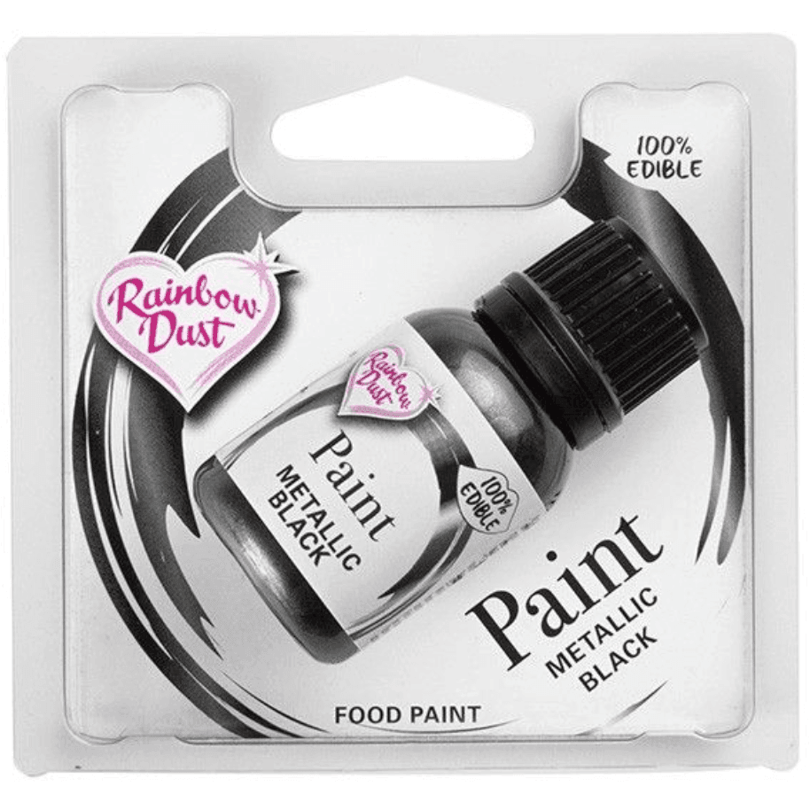 Peinture Comestible Metallic Black - RAINBOW DUST