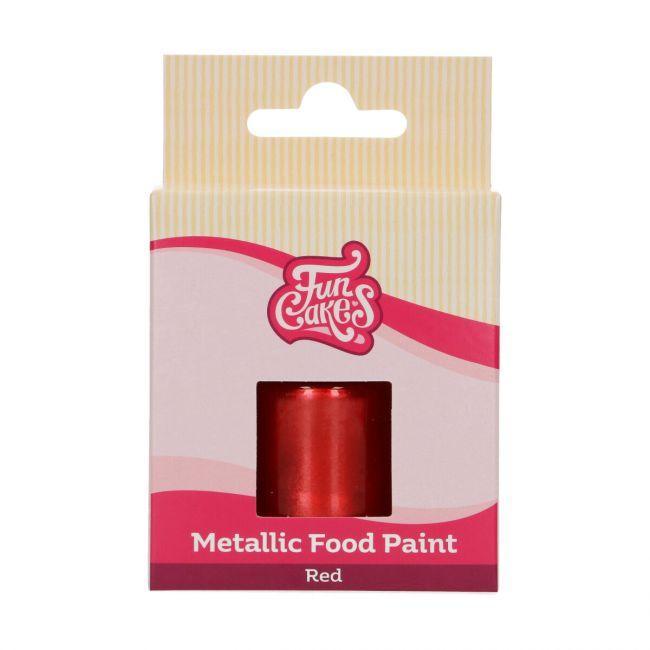 Peinture Metallic Red 30ml - FUN CAKES