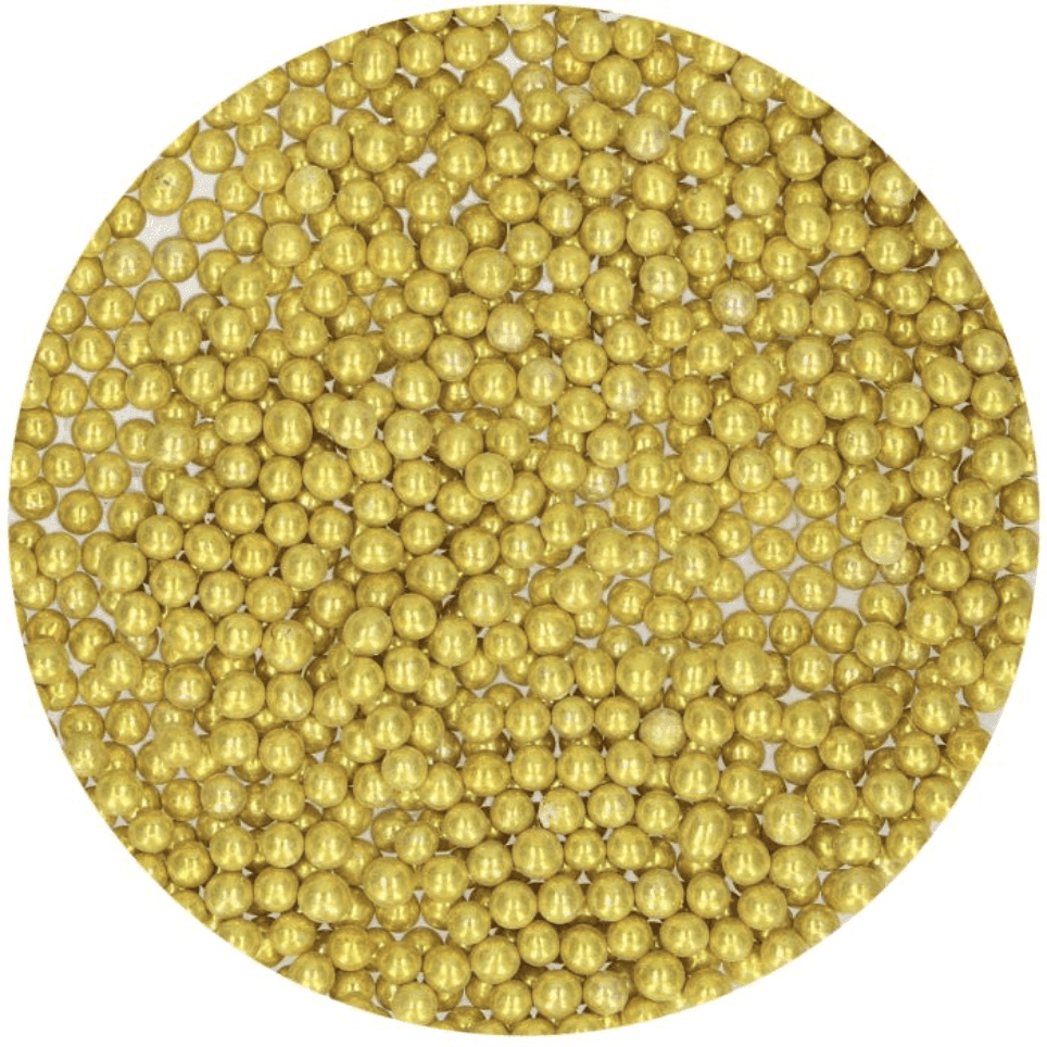 Perles en sucre Medium- Metallic Gold 4mm
