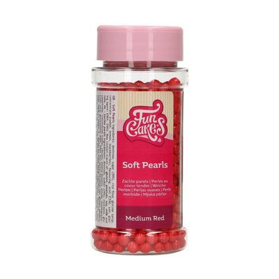 Perles en sucre Medium - Red 4mm - FUN CAKES