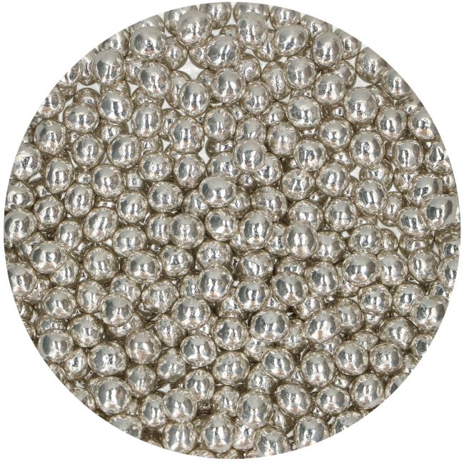 Schokoperlen - Metallic-Silber 60g