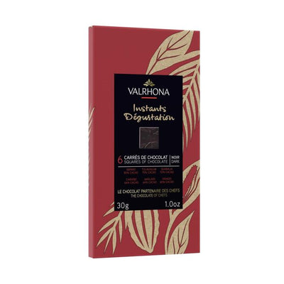 Plumier Initiation à la Dégustation Valrhona – 6 Carrés de Chocolat Noir – 30 g