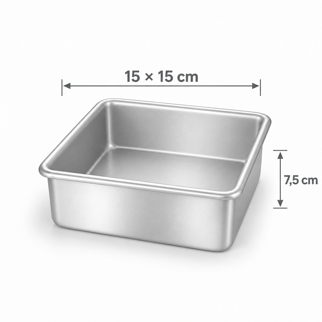 Moule carré PME 15 × 15 cm hauteur 7,5 cm