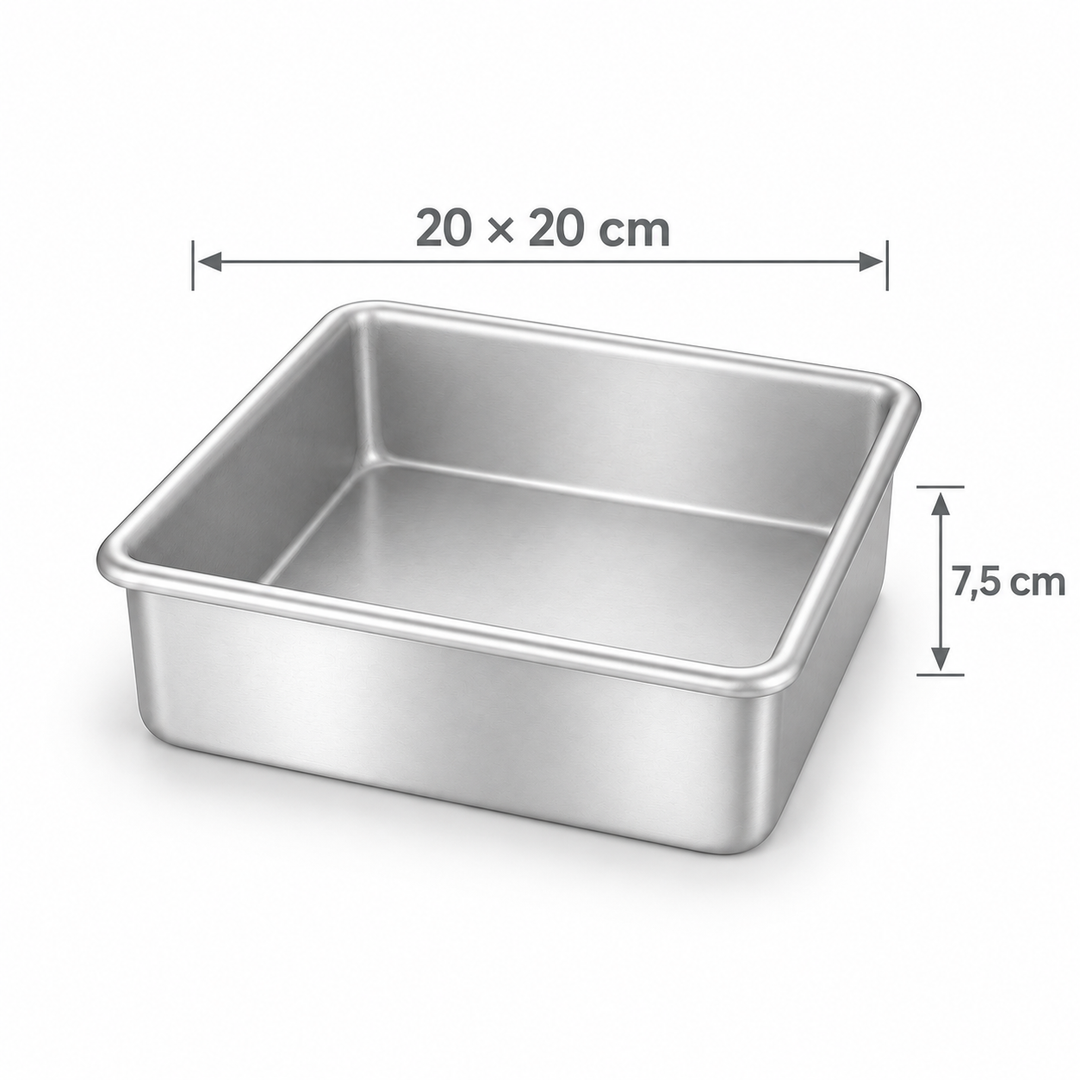 Moule carré PME 20 × 20 cm hauteur 7,5 cm